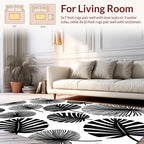 Bold Tropical Leaf Pattern Rug
