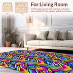 Vibrant Zigzag Abstract Pattern Rug