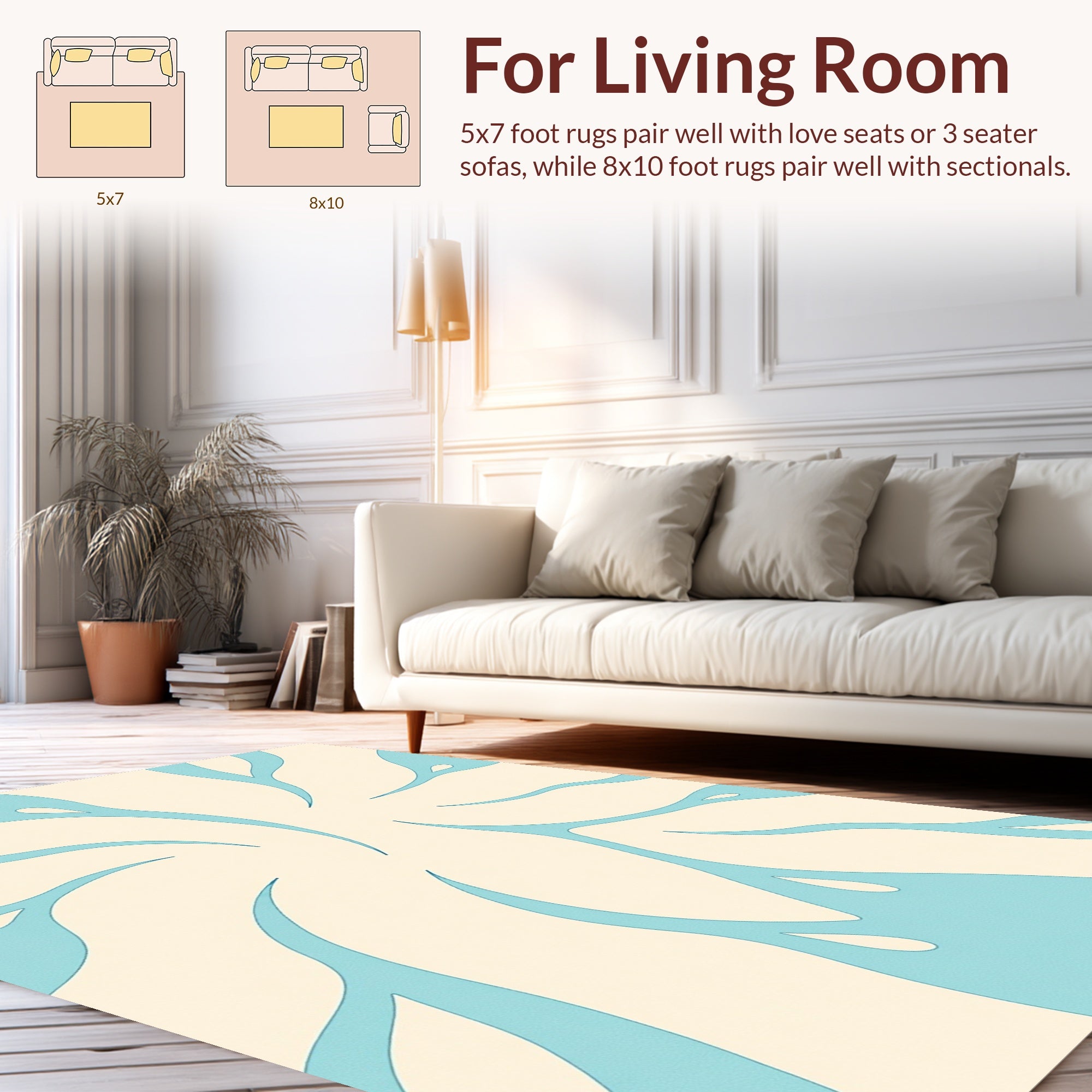 Abstract Swirls Pattern Rug