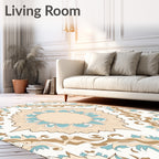 Ornate Floral Mandala Pattern Rug
