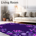 Elegant Floral Vines Pattern Rug