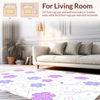 Pastel Floral Whimsical Pattern Rug