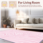 Abstract Pink Organic Swirls Rug