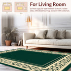 Classic Floral Border Pattern Rug