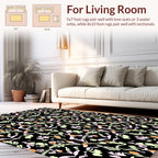 Charming Floral Swirl Abstract Design Rug