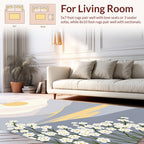 Minimalist Floral Mountain Sunset Rug