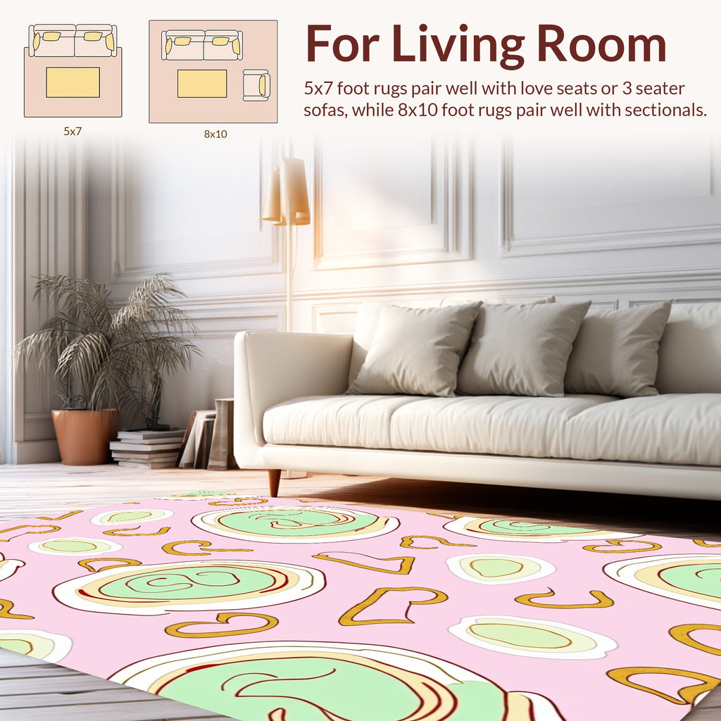 Abstract Swirl Loop Pattern Design Rug