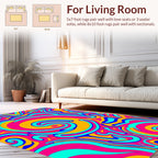 Abstract Swirl Funky Colorburst Rug