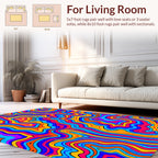 Vibrant Abstract Swirl Pattern Rug