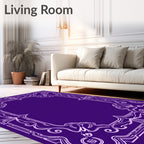 Ornate Floral Scrollwork Pattern Rug