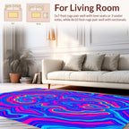 Vibrant Swirls Abstract Pattern Rug
