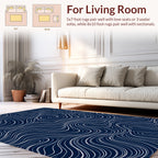 Abstract Swirls and Waves Rug