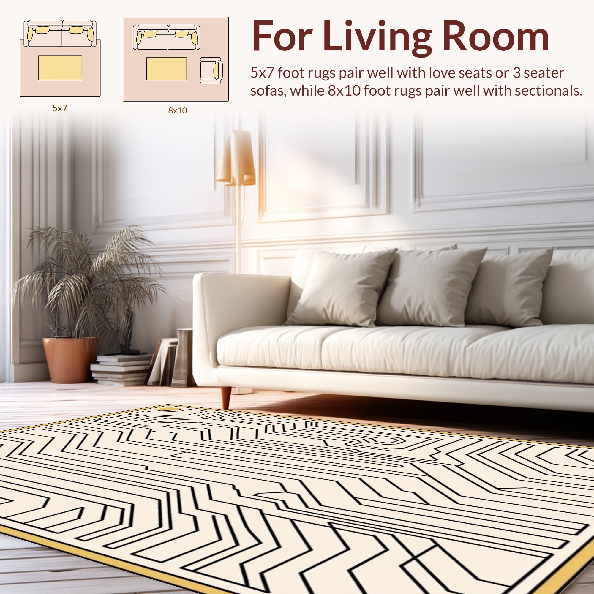 Abstract Circuit Board Linear Pattern Rug