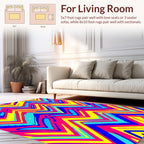 Vibrant Zigzag Abstract Pattern Rug