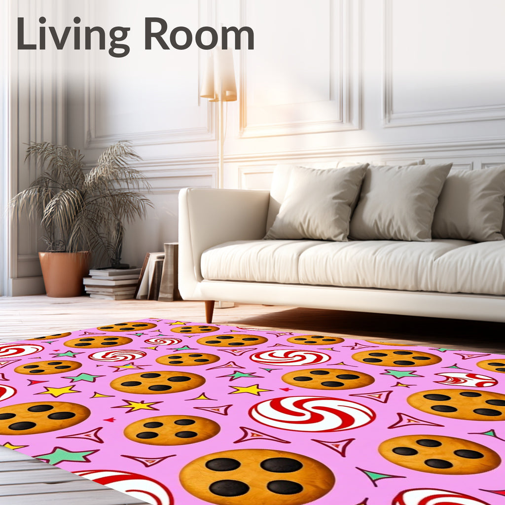 Candy Cookie Pink Sweet Stars Rug