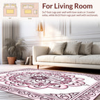 Delicate Pink Mandala Floral Pattern Rug