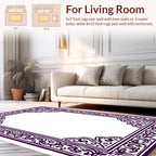 Intricate Floral Border Design Rug