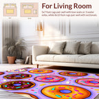 Sweet Donut Sprinkle Pattern Design Rug