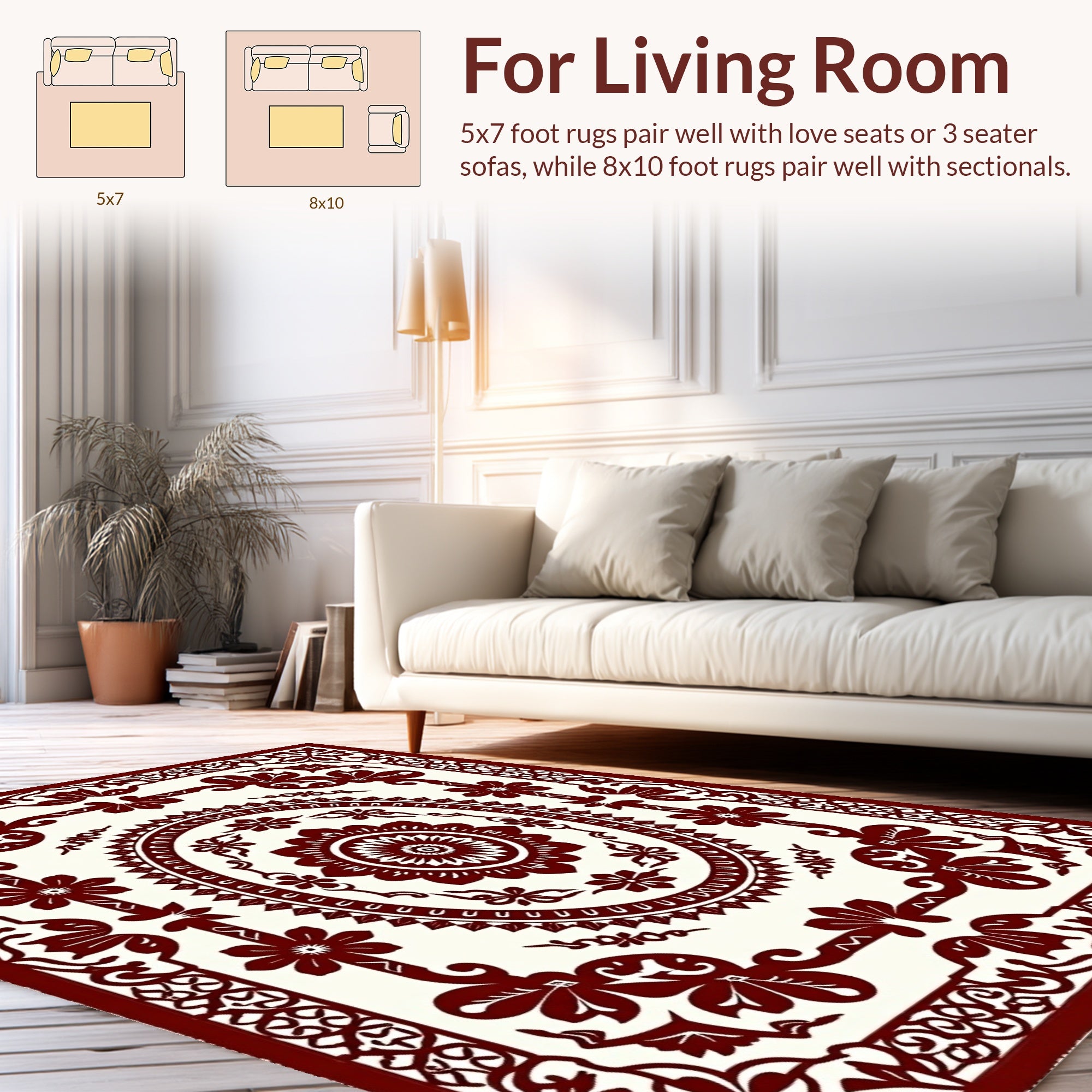 Classic Floral Medallion Pattern Rug