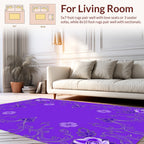 Elegant Floral Leaf Filigree Pattern Rug