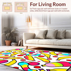 Pop Art Bananas Red Dots Design Rug