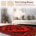 Bold Floral Border Pattern Rug