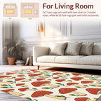 Whimsical Mushroom Bud Pattern Rug