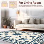 Classic Floral Border With Centerpiece Rug