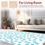 Abstract Light Blue Confetti Pattern Rug