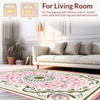 Art Nouveau Floral Cream Pink Rug