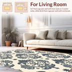 Classic Damask Scrollwork Pattern Rug