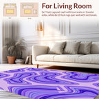 Purple Agate Swirl Pattern Rug