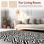 Abstract Organic Bold Pattern Design Rug