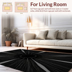 Radiant Rays Geometric Pattern Rug