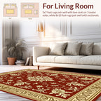 Ornate Floral Scrollwork Pattern Rug