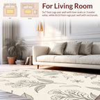 Botanical Floral Line Art Rug
