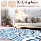 Abstract Water Wave Stripes Rug