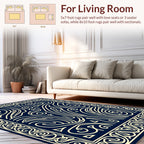 Intricate Swirl And Leaf Pattern Rug
