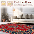 Red Floral Intricate Pattern Rug