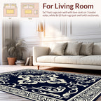 Intricate Floral Scrollwork Symmetry Rug
