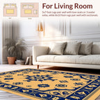 Intricate Floral Medallion Pattern Rug