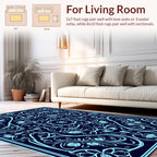 Art Nouveau Floral Symmetry Design Rug