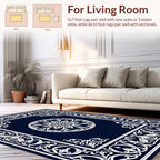 Intricate Floral Medallion Border Rug