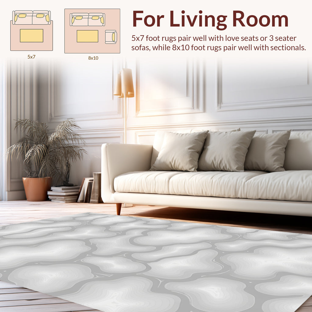 Abstract Contour Organic Swirl Rug