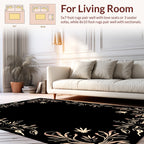 Ornate Floral Border Design Rug