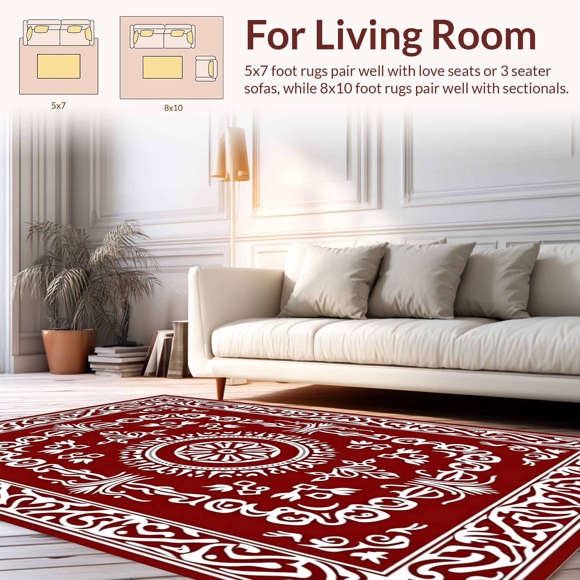 Ornate Central Medallion Pattern Rug