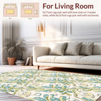 Whimsical Floral Vine Motif Rug
