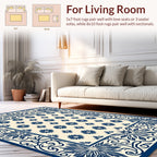 Classic Floral Bordered Cream Rug