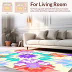 Abstract Floral Mandala Design Rug