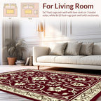 Ornate Floral Vine Border Rug